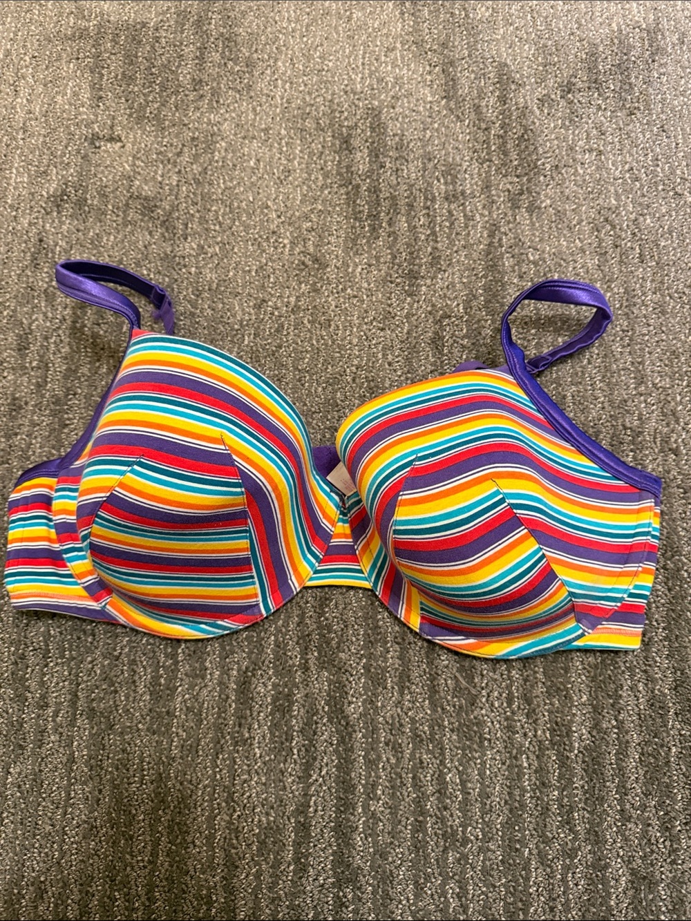 Cacique Purple Multicolor Padded Underwire Bra